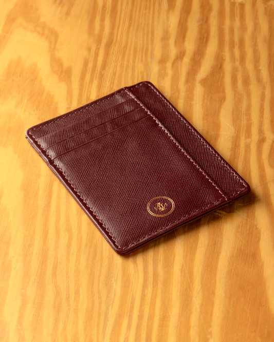 Saffiano Cardholder in Burgundy