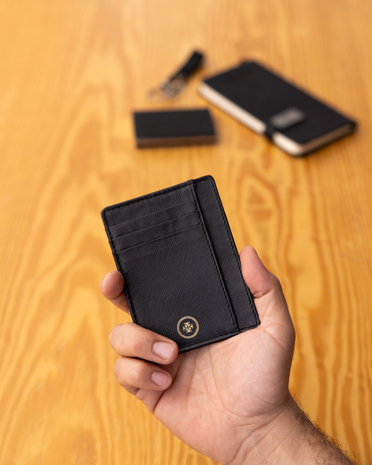 Saffiano Cardholder in Black